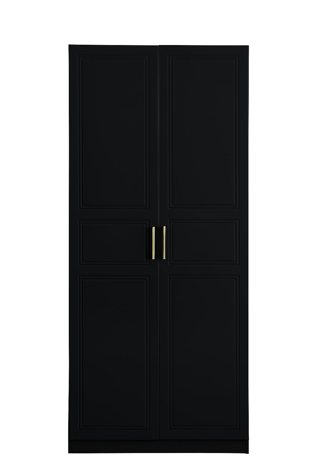 ARMOIRE BARBARA  EN BOIS NOIR DEUX PORTES  230CM