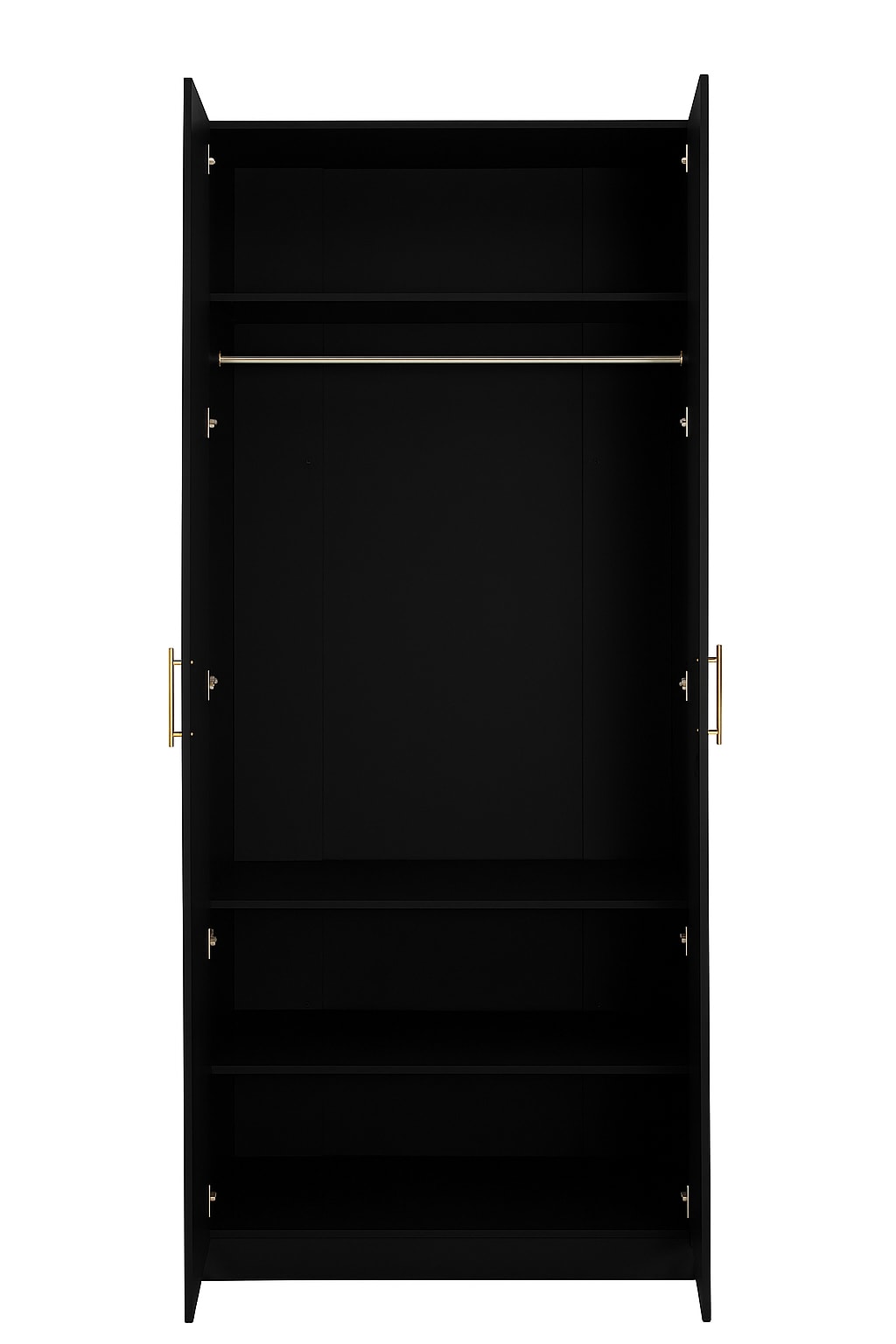 ARMOIRE BARBARA  EN BOIS NOIR DEUX PORTES  230CM