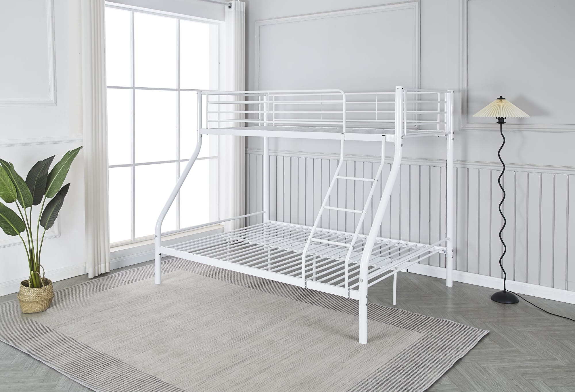 Lit superposé 3 places 2+1 métal COSTO sommier inclus