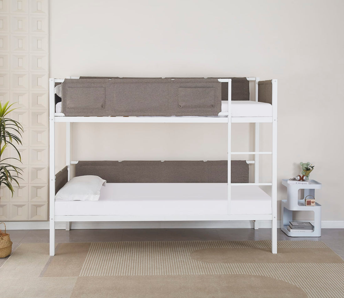 LIT BATNA EN BOIS BLANC 1+1 90X190cm