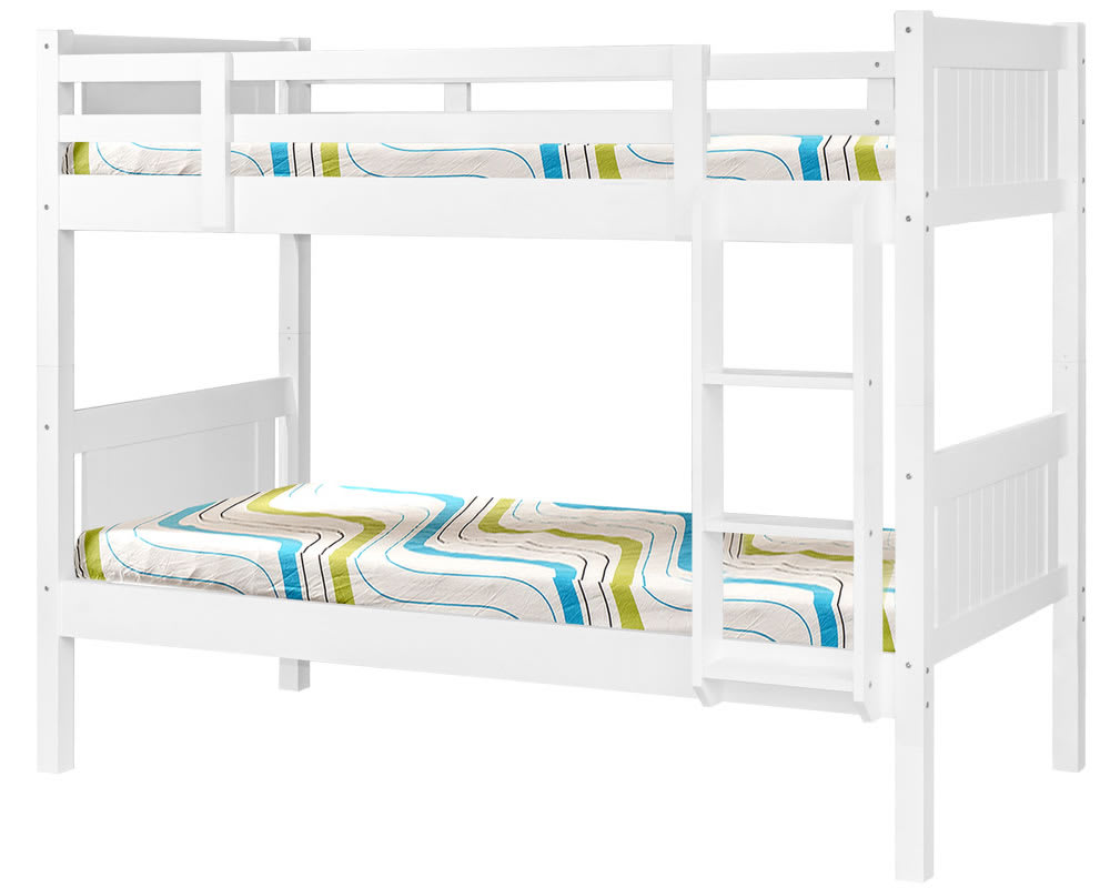 LIT BATNA EN BOIS BLANC 1+1 90X190cm