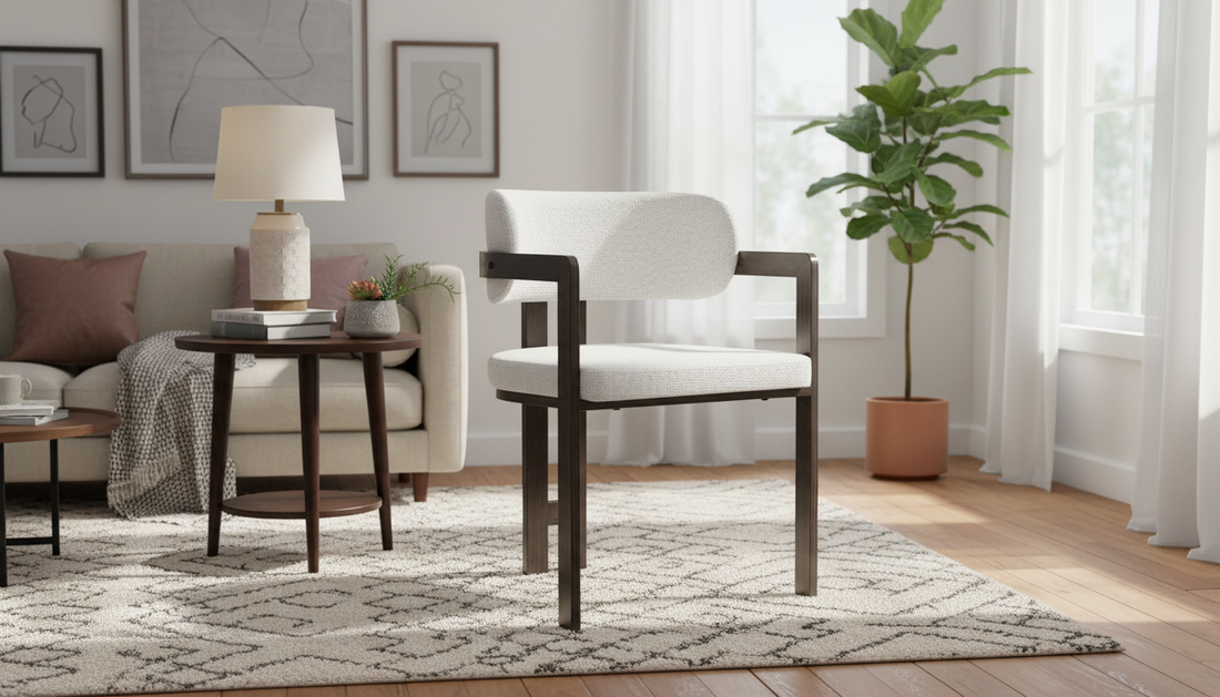 CHAISE ERM-MELLOW PIED EFFET NOYER ASSISE TWEED LATTE