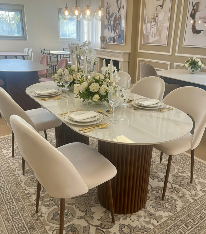 Table à manger ERM-Keysha en métal