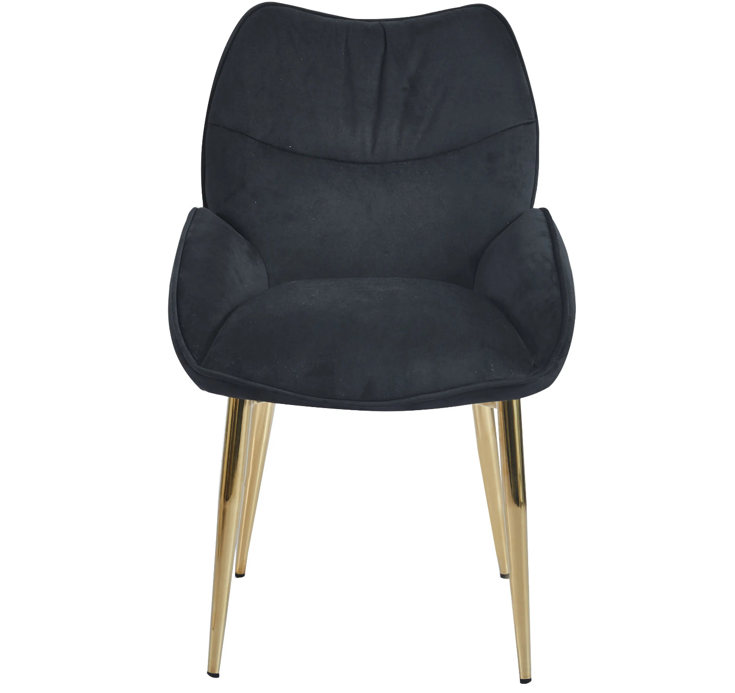 CHAISE ERM-LOHA PIED GOLD VELOURS NOIR
