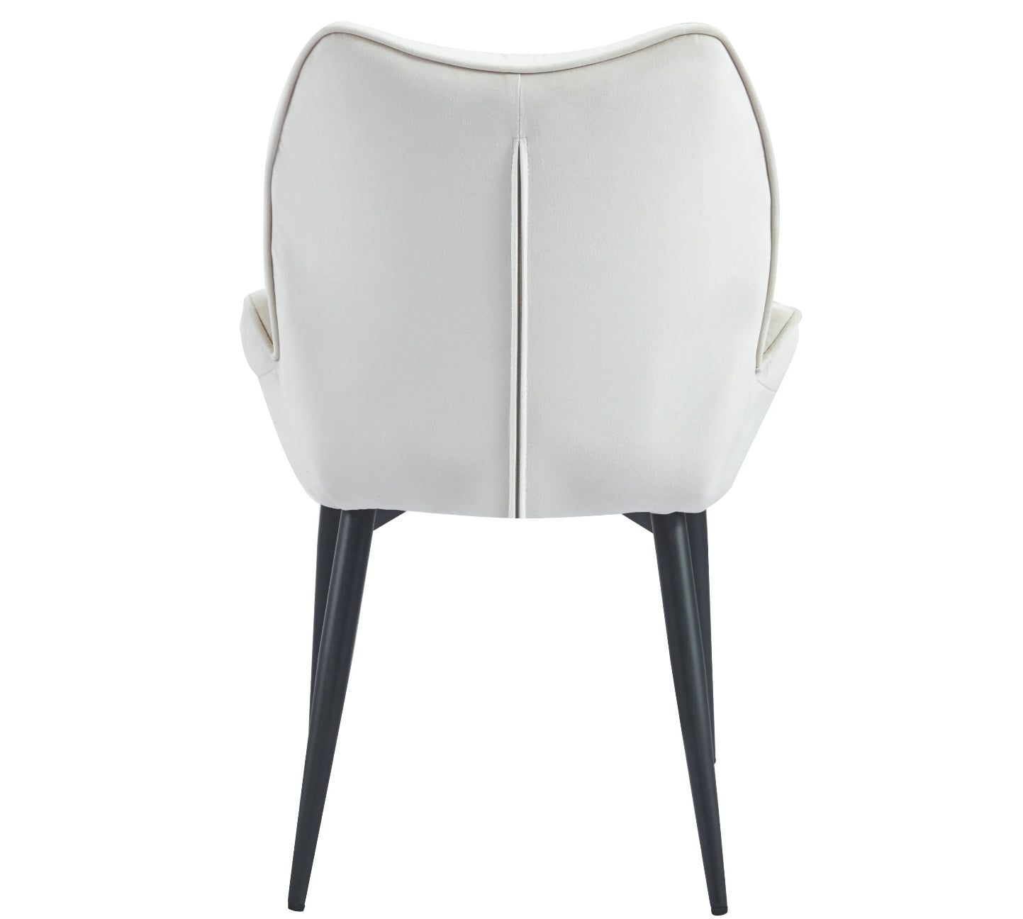 CHAISE ERM-LOHA PIED METAL NOIR VELOURS BEIGE