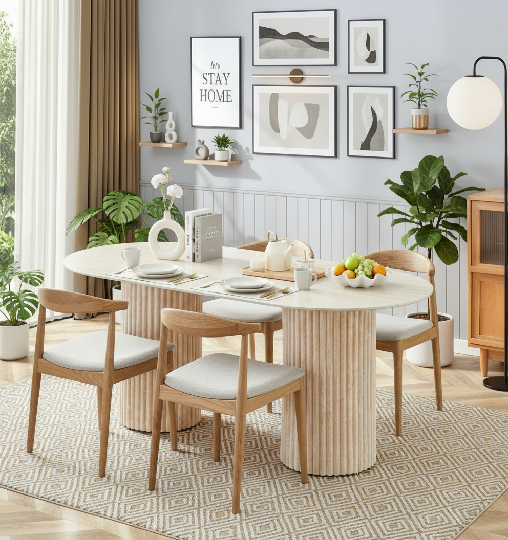 Table à manger ERM-Keysha plateau mat