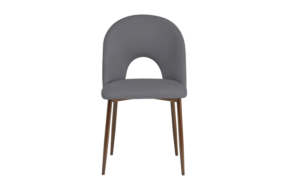 CHAISE ERM-TEDDY METAL NOYER VELOURS ANTHRACITE