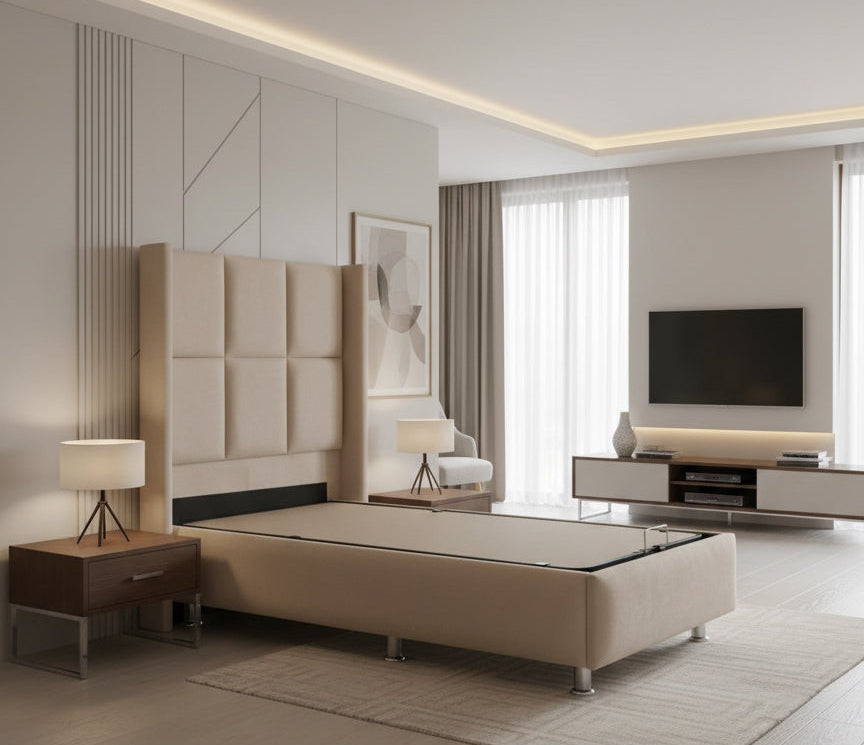 Lit coffre Rio beige-SAN