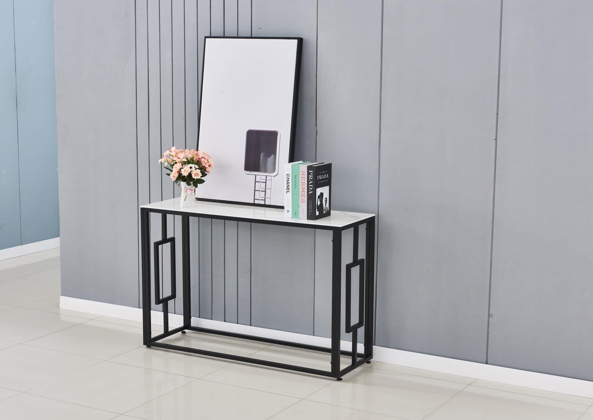 Console SOPHIE Métal Noir 120x40x78 cm