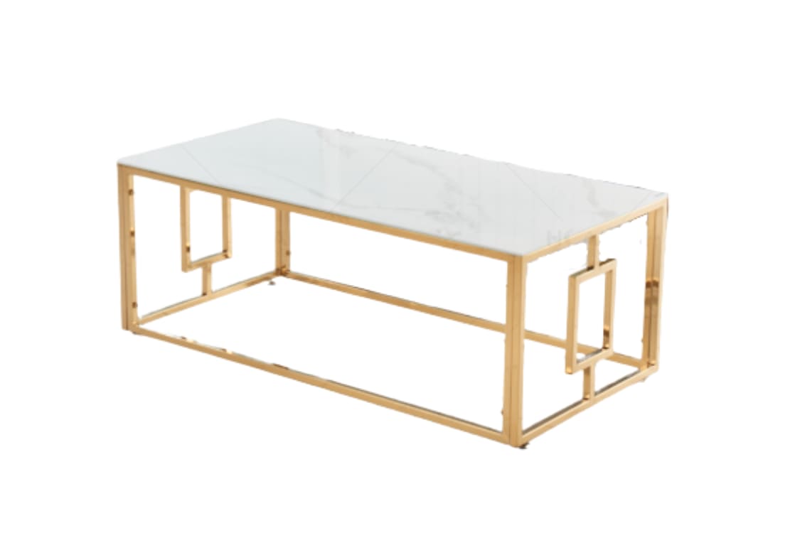 Table basse SOPHIE  pieds Gold  120 cm