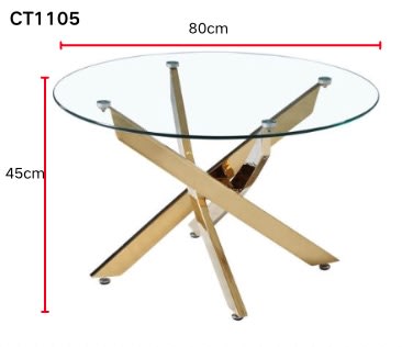 TABLE BASSE RONDE JESSY METAL NOIR MARBRE BLANC 80 x 45cm