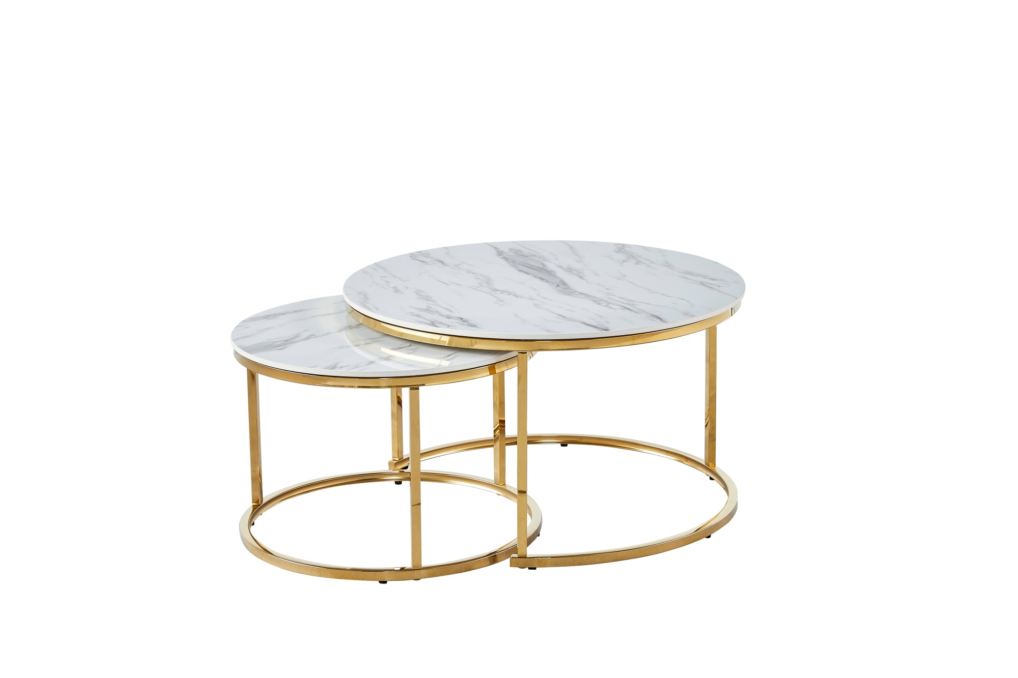 TABLE BASSE GIGOGNE GOLD PLATEAU CERAMIQUE EFFET MARBRE 80x45 c