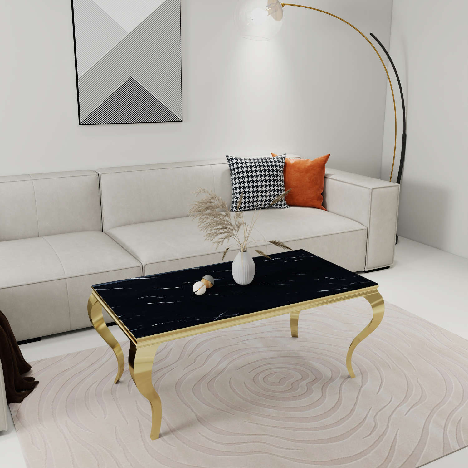 Table basse BAROQUE Gold  120x60x45 cm