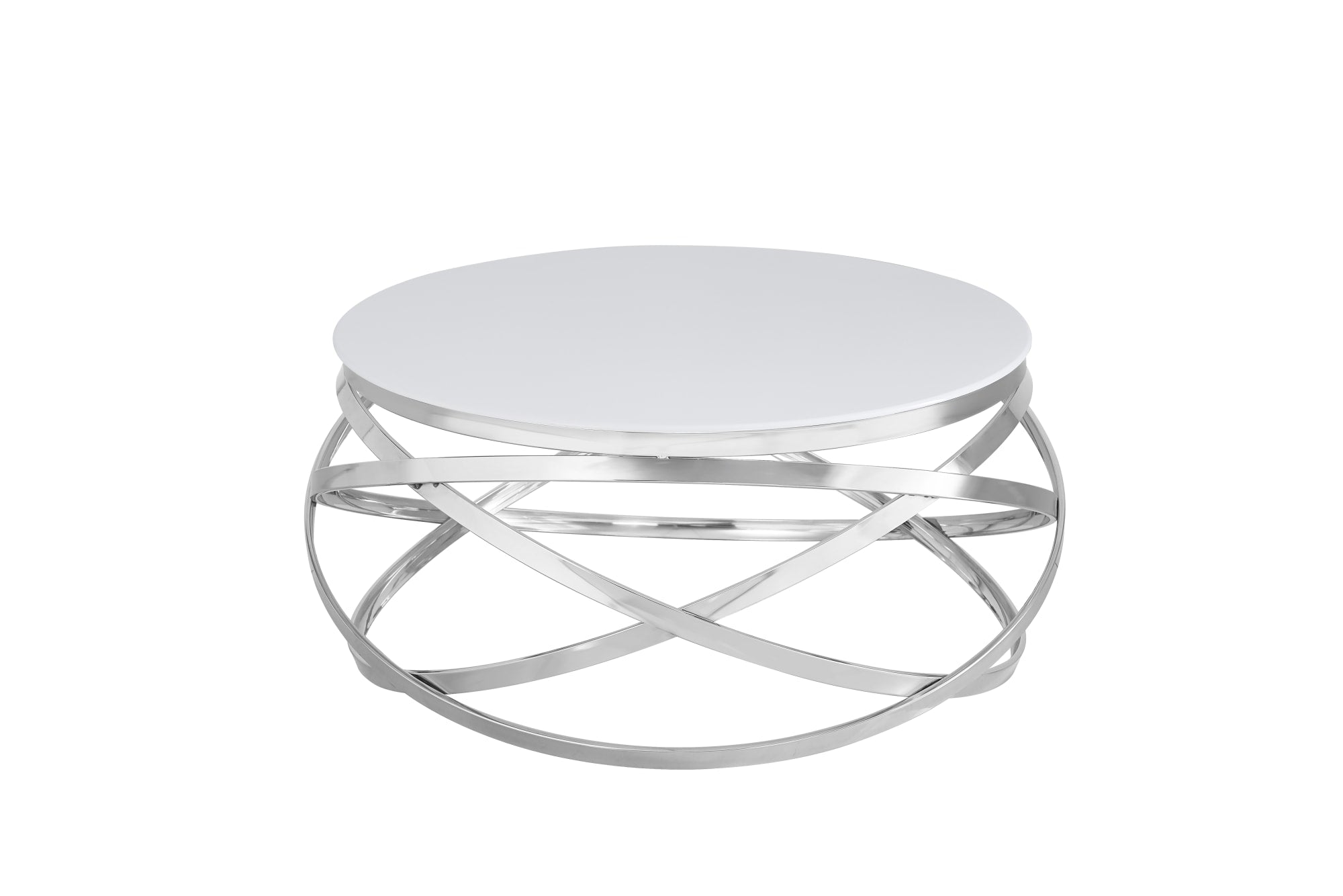TABLE BASSE EVOL CHROME   100 cm