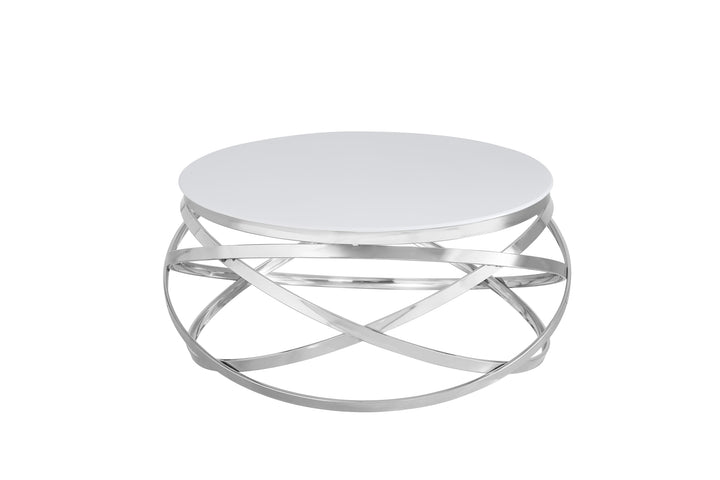 TABLE BASSE EVOL CHROME   80 cm