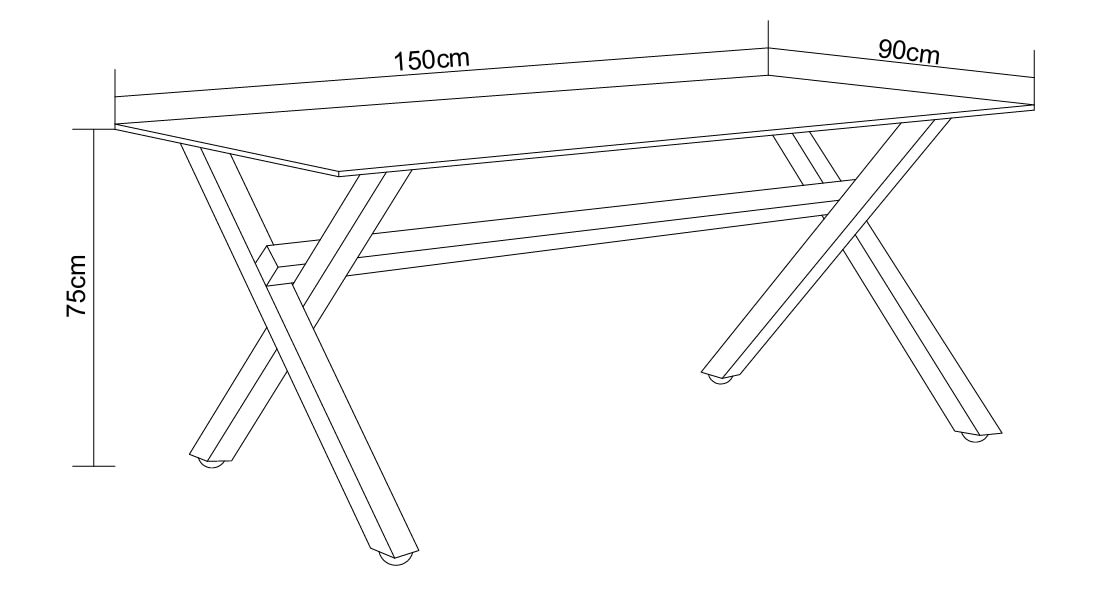 Table à manger IXE chrome plateau en verre trempé 150 cm