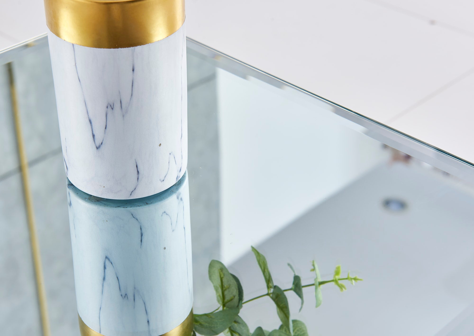 GUERIDON BAROQUE CHROME MIROIR 50x50 cm