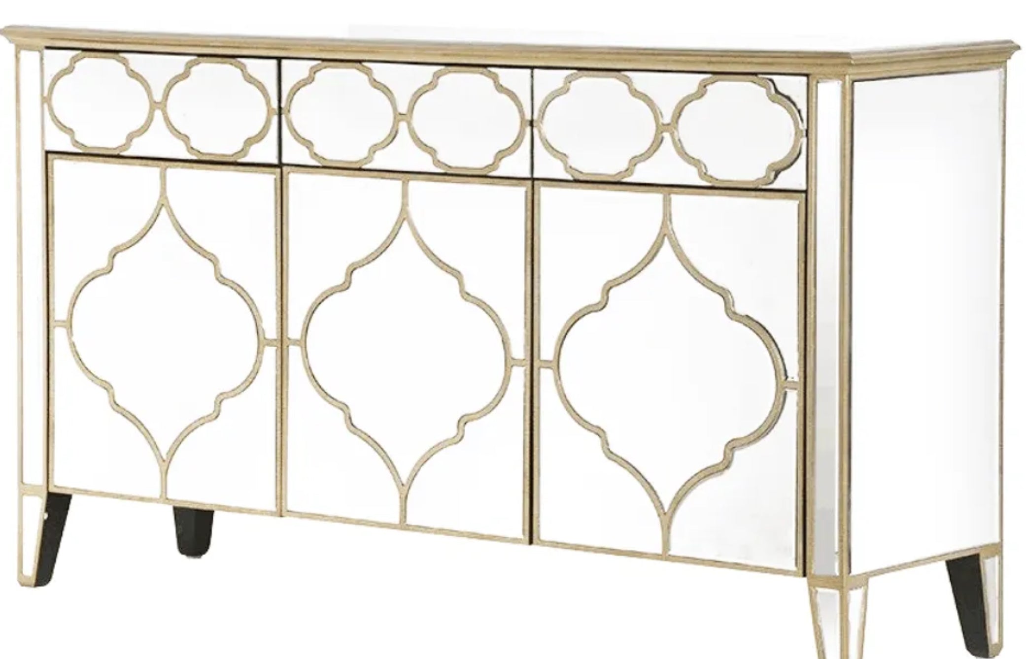 BUFFET MIROIR VENITIEN 3 PORTES 153x41x86cm
