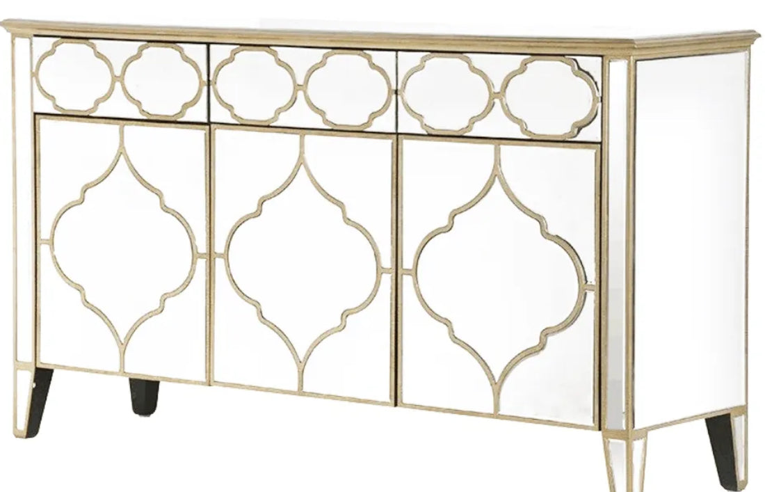 BUFFET MIROIR VENITIEN 3 PORTES 153x41x86cm
