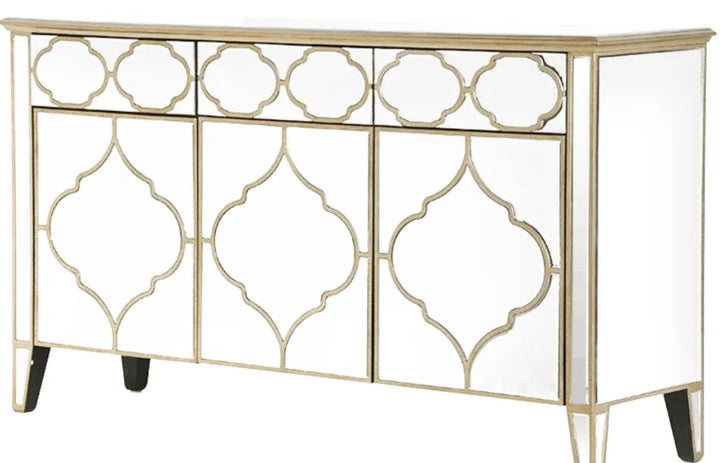 BUFFET MIROIR VENITIEN 3 PORTES 153x41x86cm