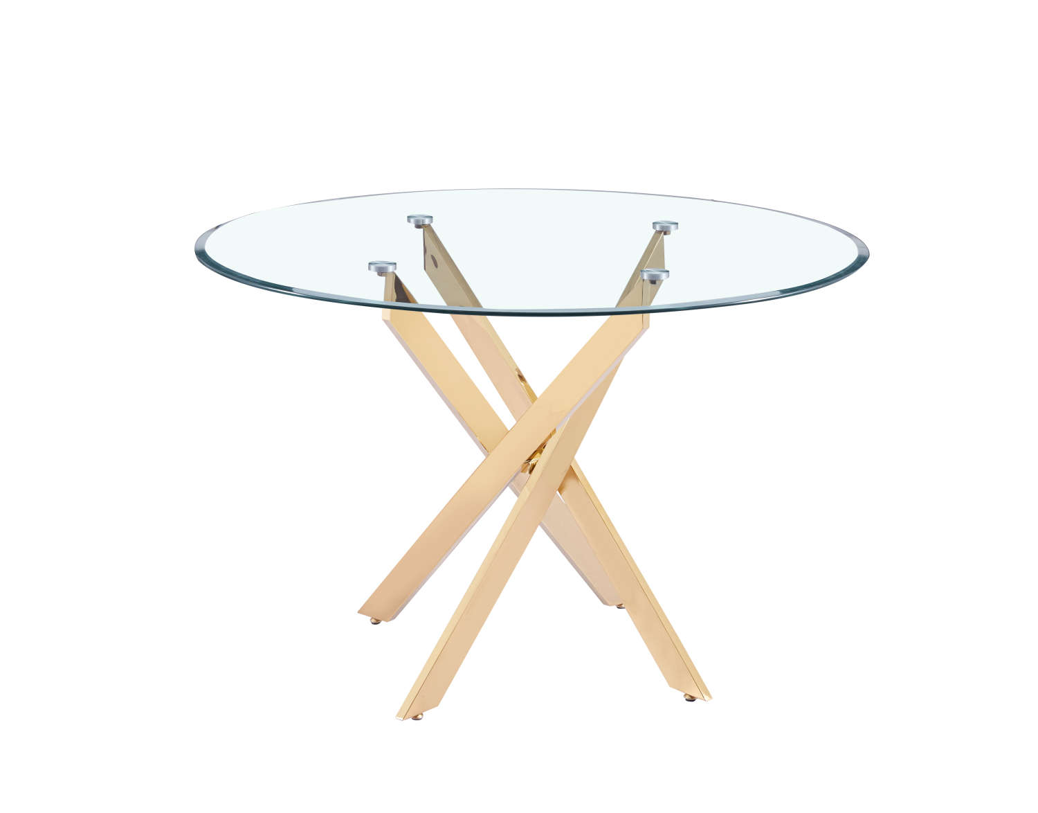 TABLE REPAS JESSICA GOLD TRANSPARENT XXL120x75cm