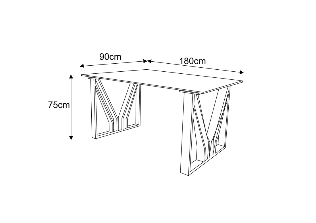 Table à manger IGREC Gold transparent