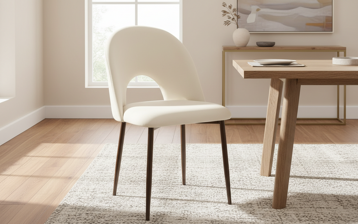 CHAISE ERM-TEDDY METAL NOYER VELOURS BEIGE