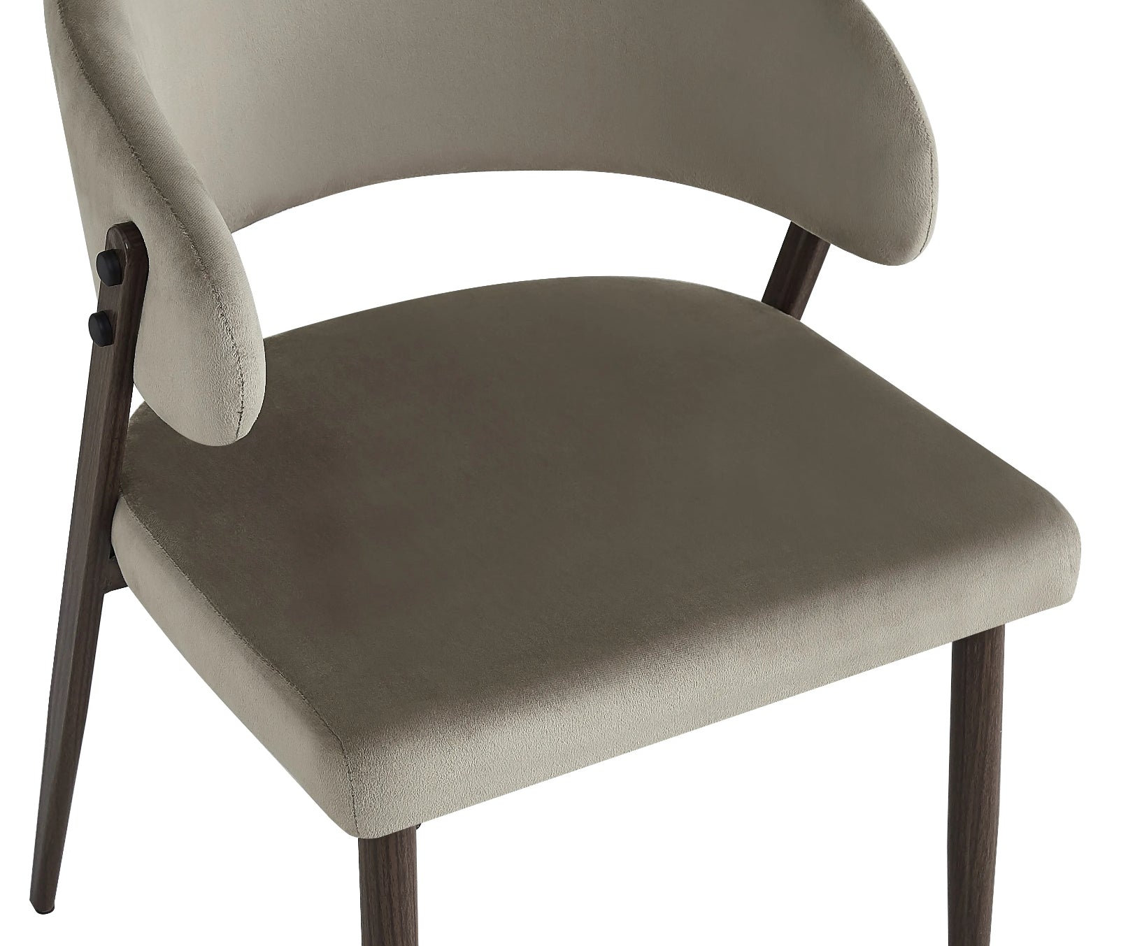 CHAISE ERM-LAMIA PIEDS NOYER VELOURS TAUPE