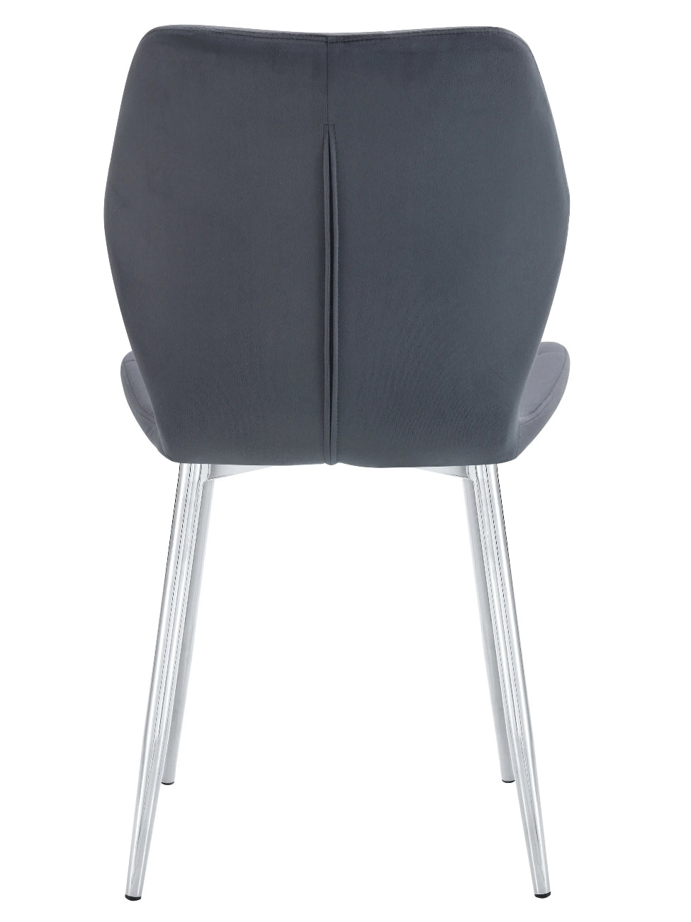 CHAISE ERM-COQUILLAGE PIED CHROME VELOURS ANTHRACITE