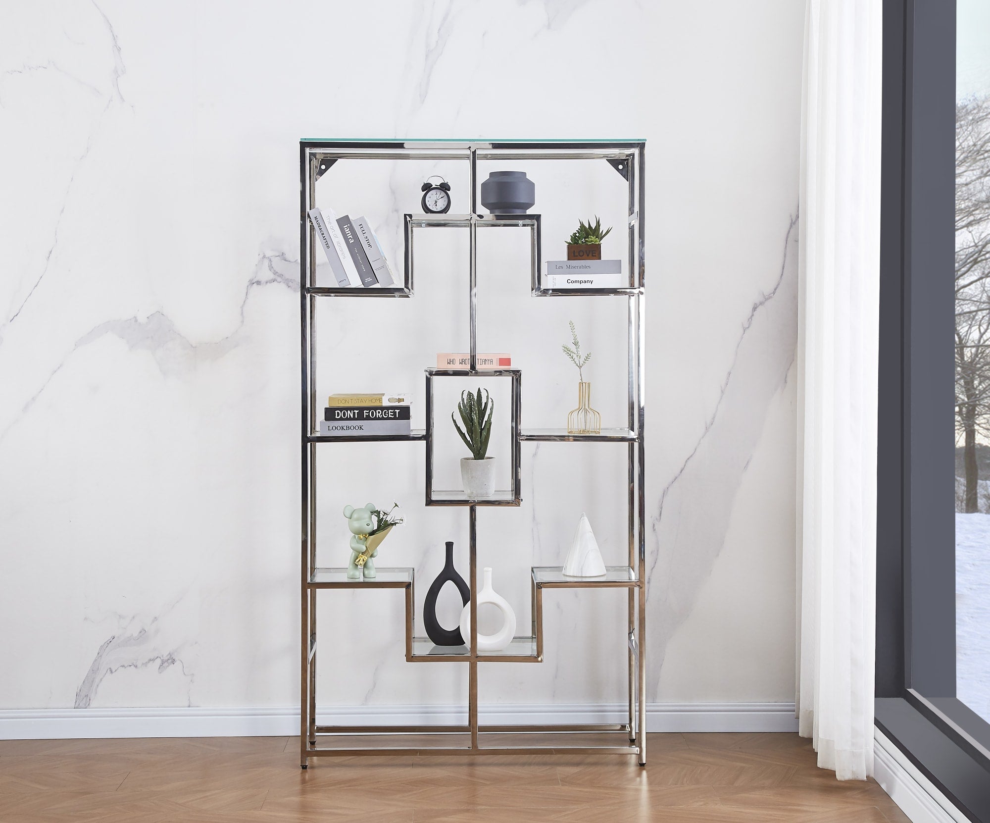 Bibliothèque étagère RICHMONT 100x30x180 cm