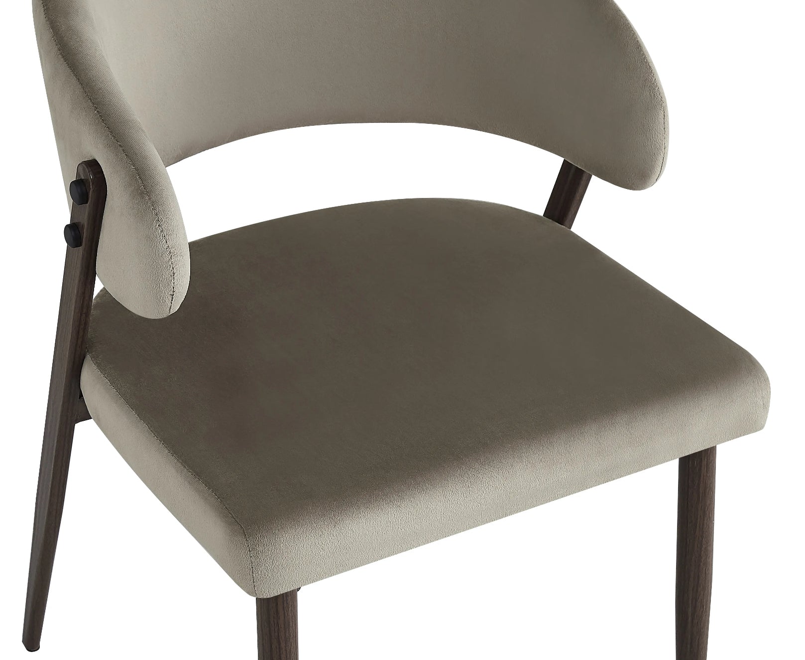 CHAISE ERM-LAMIA PIEDS NOYER VELOURS TAUPE