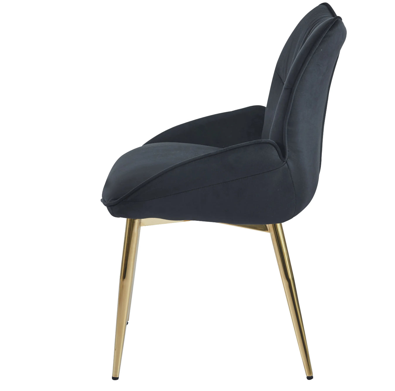 CHAISE ERM-LOHA PIED GOLD VELOURS NOIR
