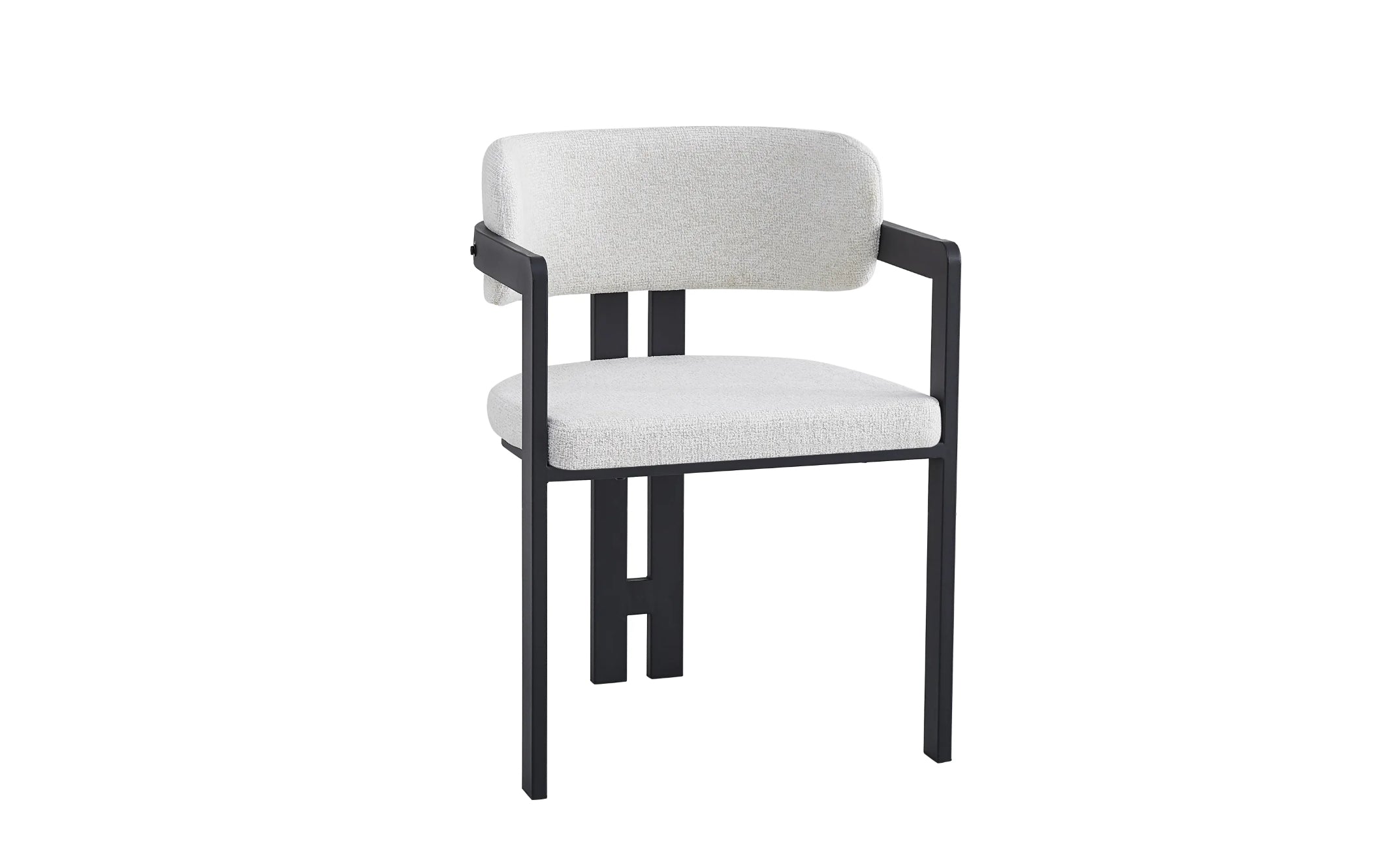 CHAISE ERM-MELLOW PIED METAL NOIR ASSISE TWEED LATTE