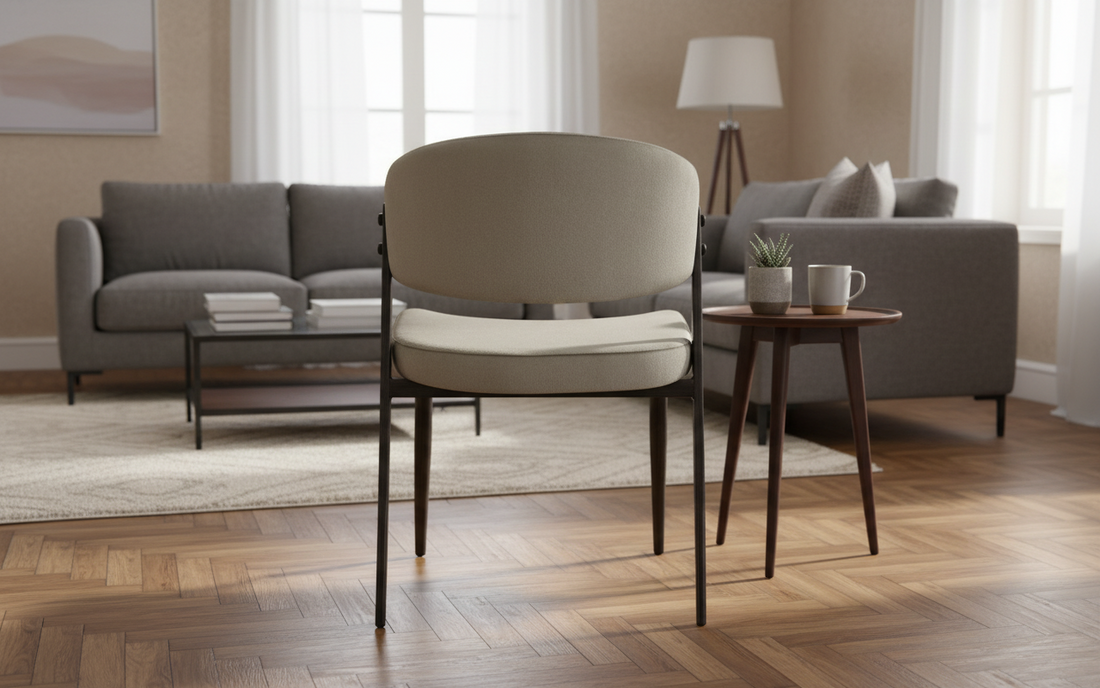 CHAISE ERM-LAMIA PIEDS NOYER VELOURS TAUPE