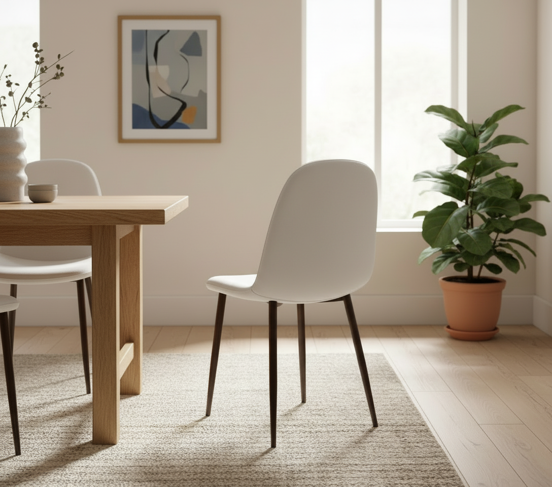 CHAISE ERM-SCANDINAVE PIED EFFET NOYER VELOURS BEIGE