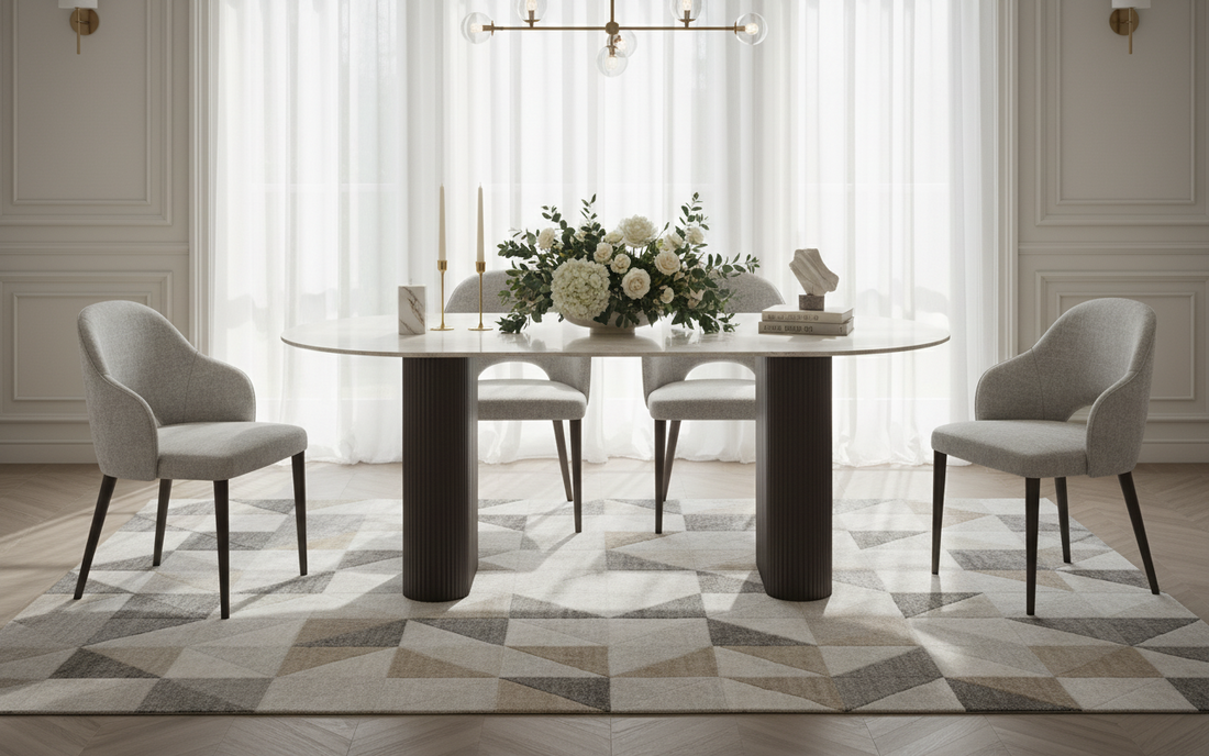 Table à manger ERM-Roxy pied en métal