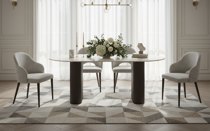 Table à manger ERM-Roxy pied en métal