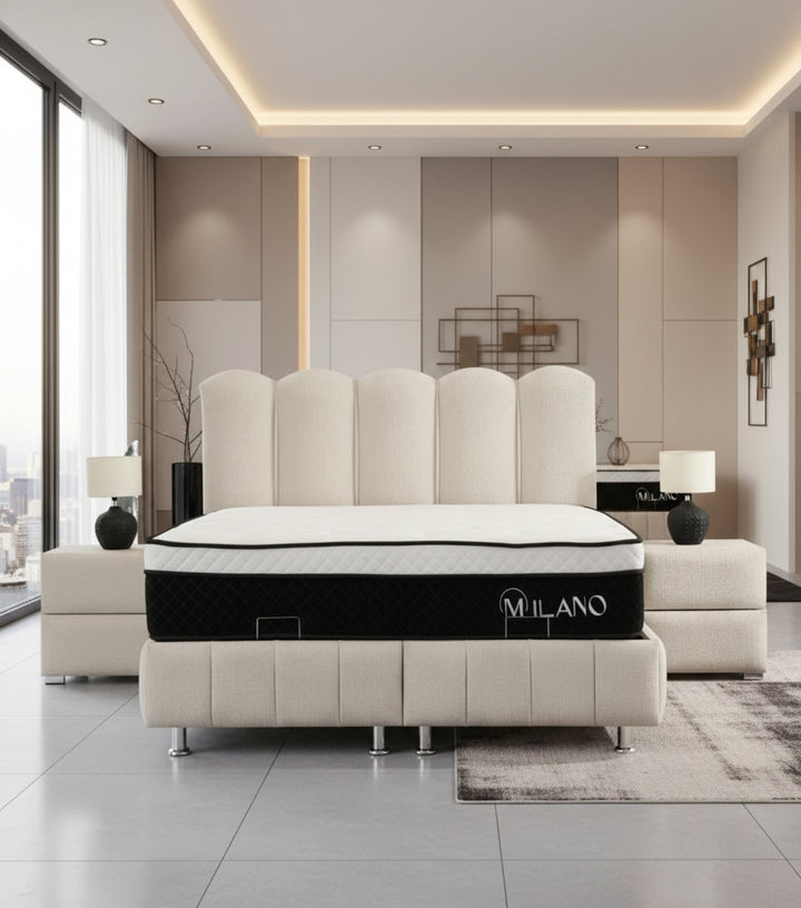 Lit coffre Eva beige-SAN