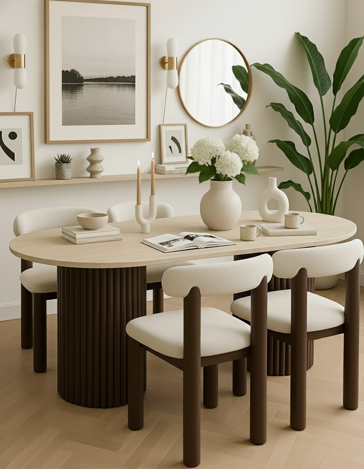 Table à manger ERM-Keysha plateau mat