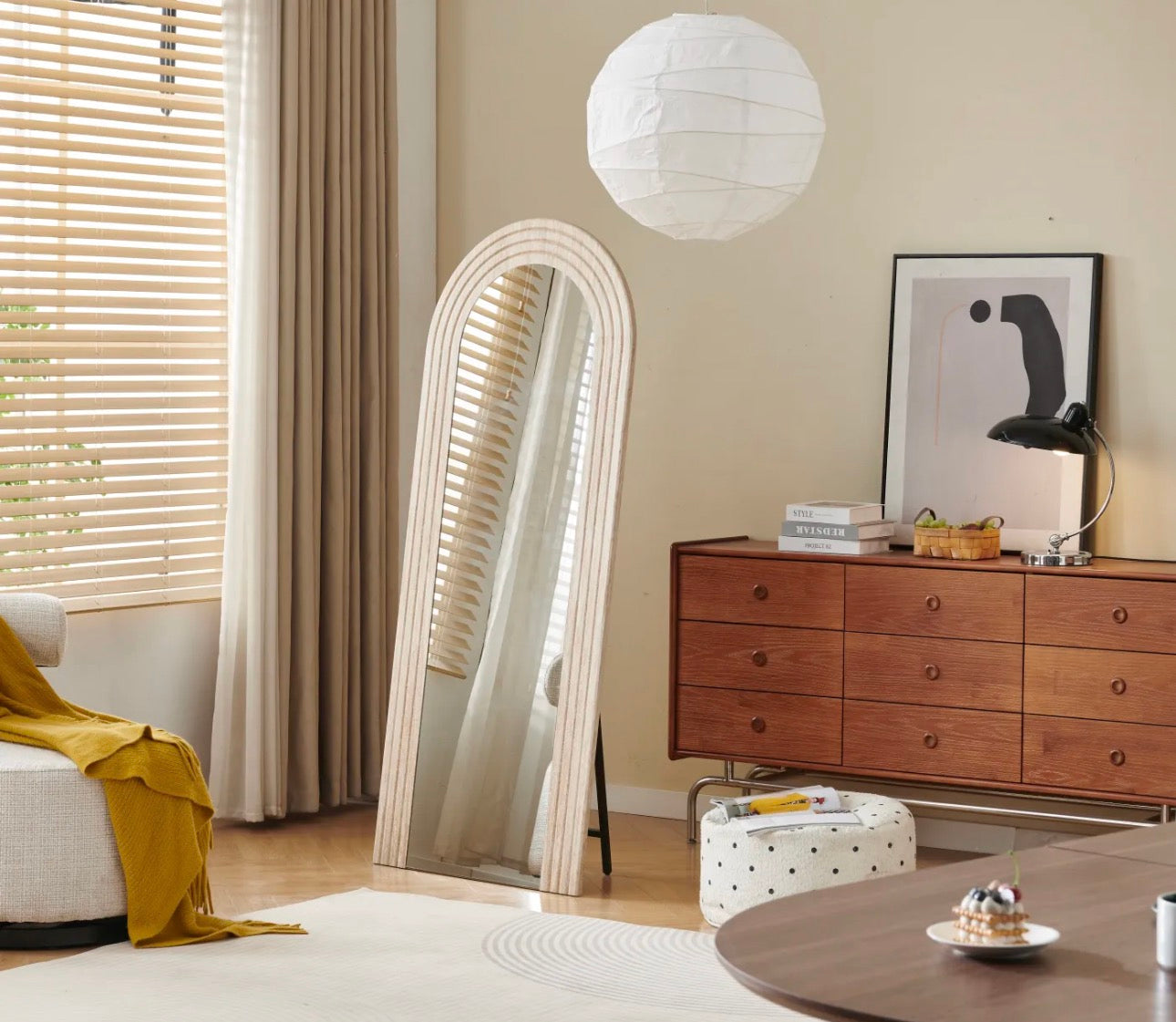 Miroir travertin