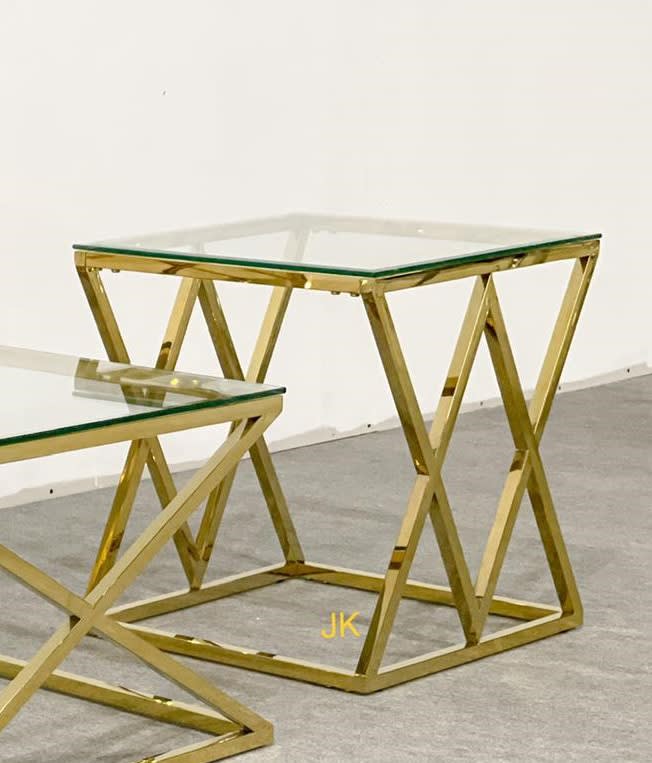 GUERIDON TRIANGLE GOLD 50x50 cm