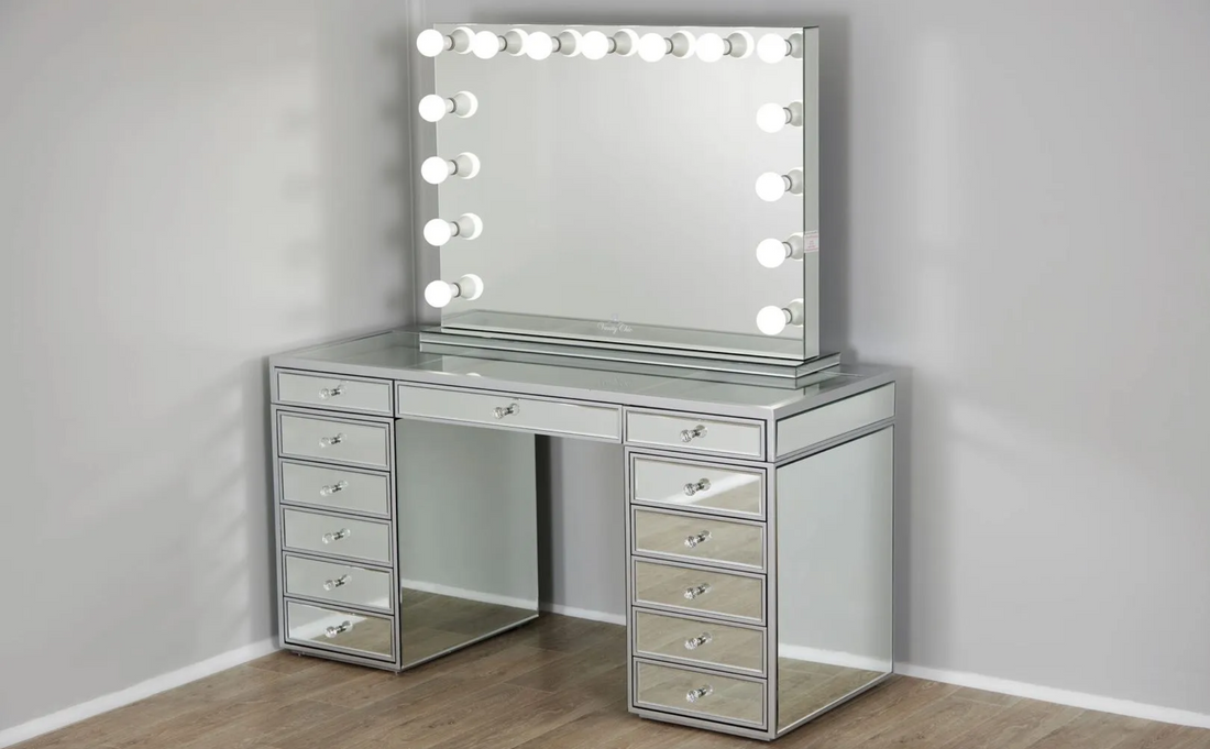 MIROIR RECTANGLE BLUETOOTH AVEC ENCEINTE ET LED 110x20x80 cm