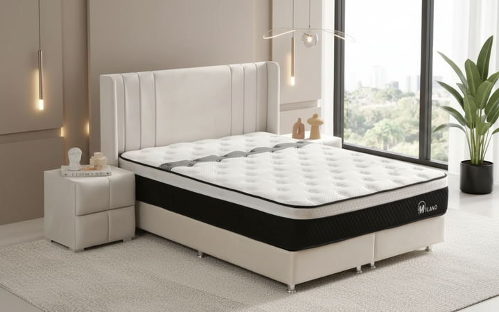 Lit coffre alma blanc cassé-SAN