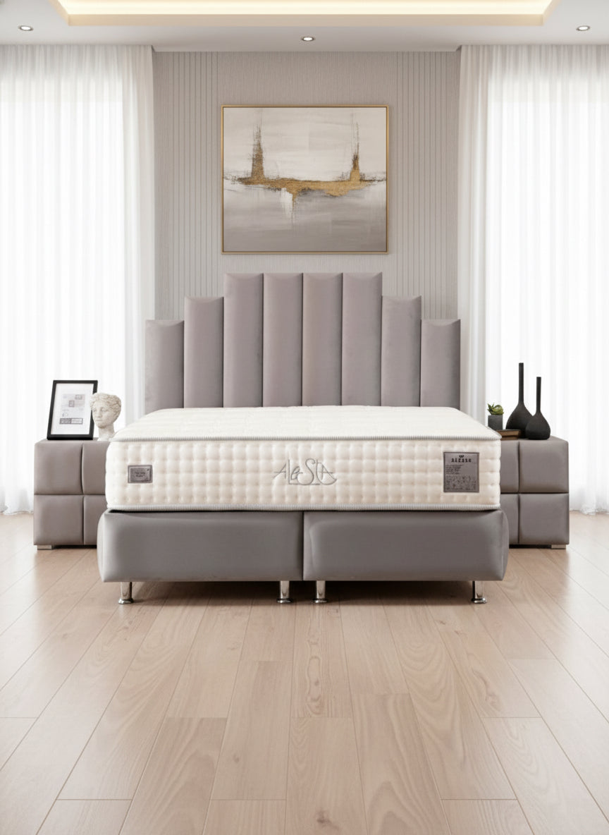 Lit Coffre Natura Gris-SAN