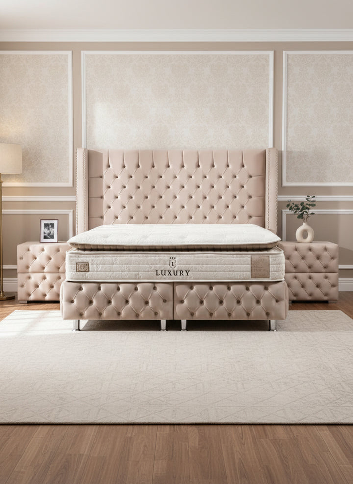 lit coffre clouté beige-SAN-ERM