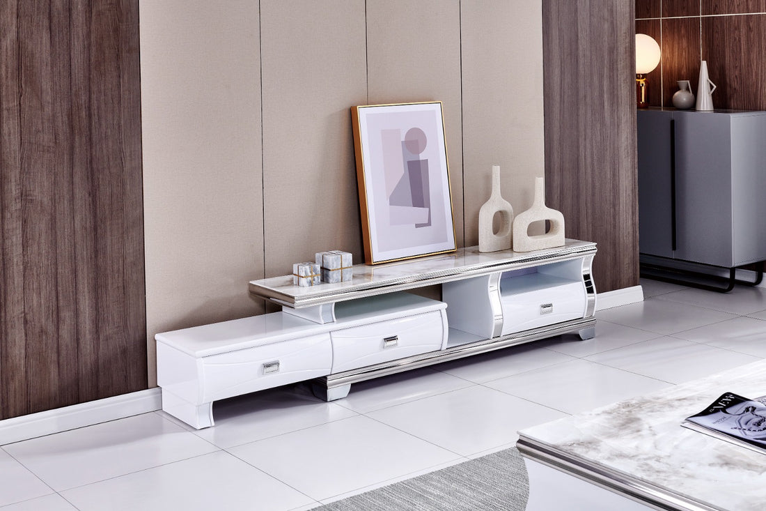 Meuble tv GDM SARAH MARBRE BEIGE