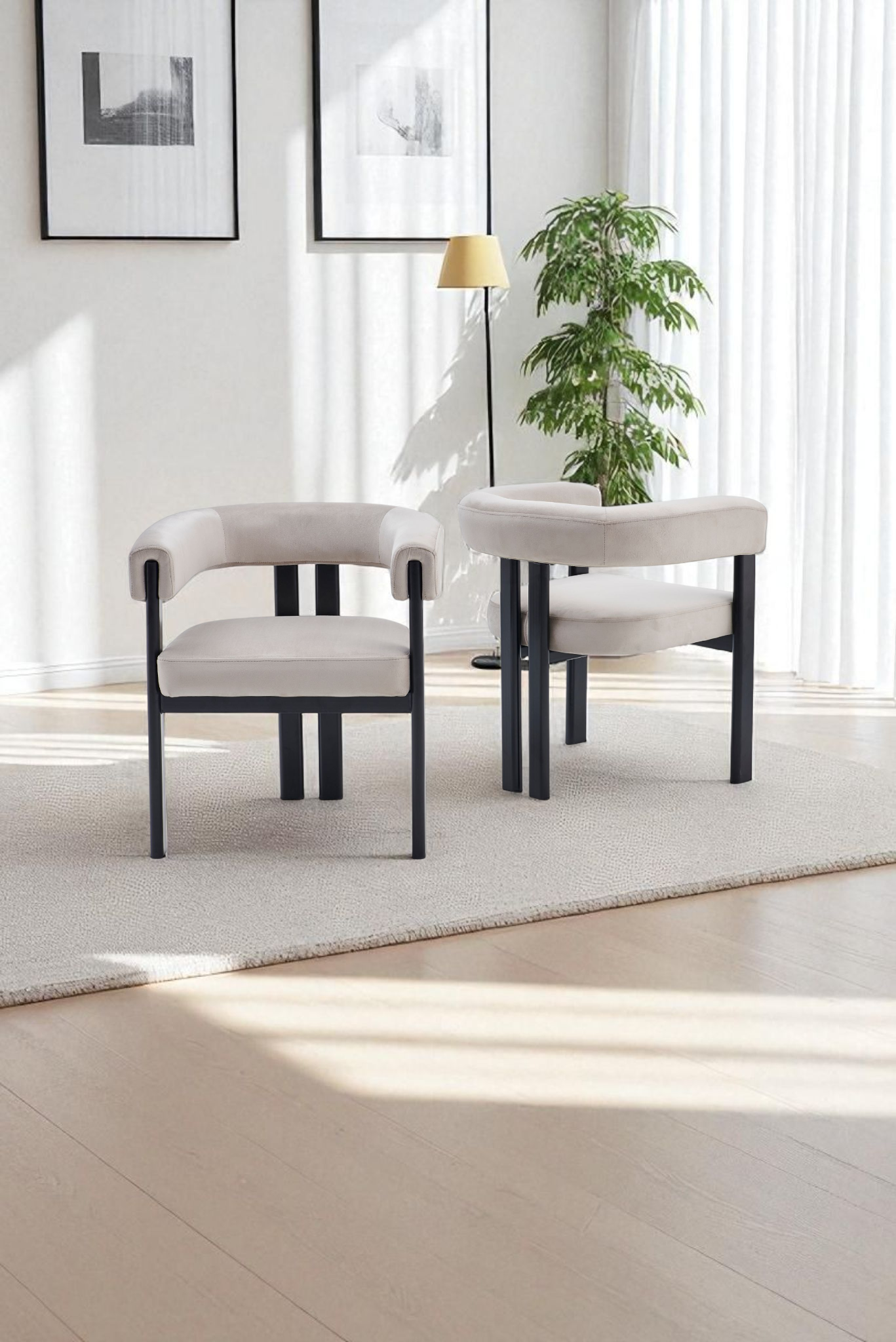 CHAISE GDM LIORA SAN TAUPE NOIR