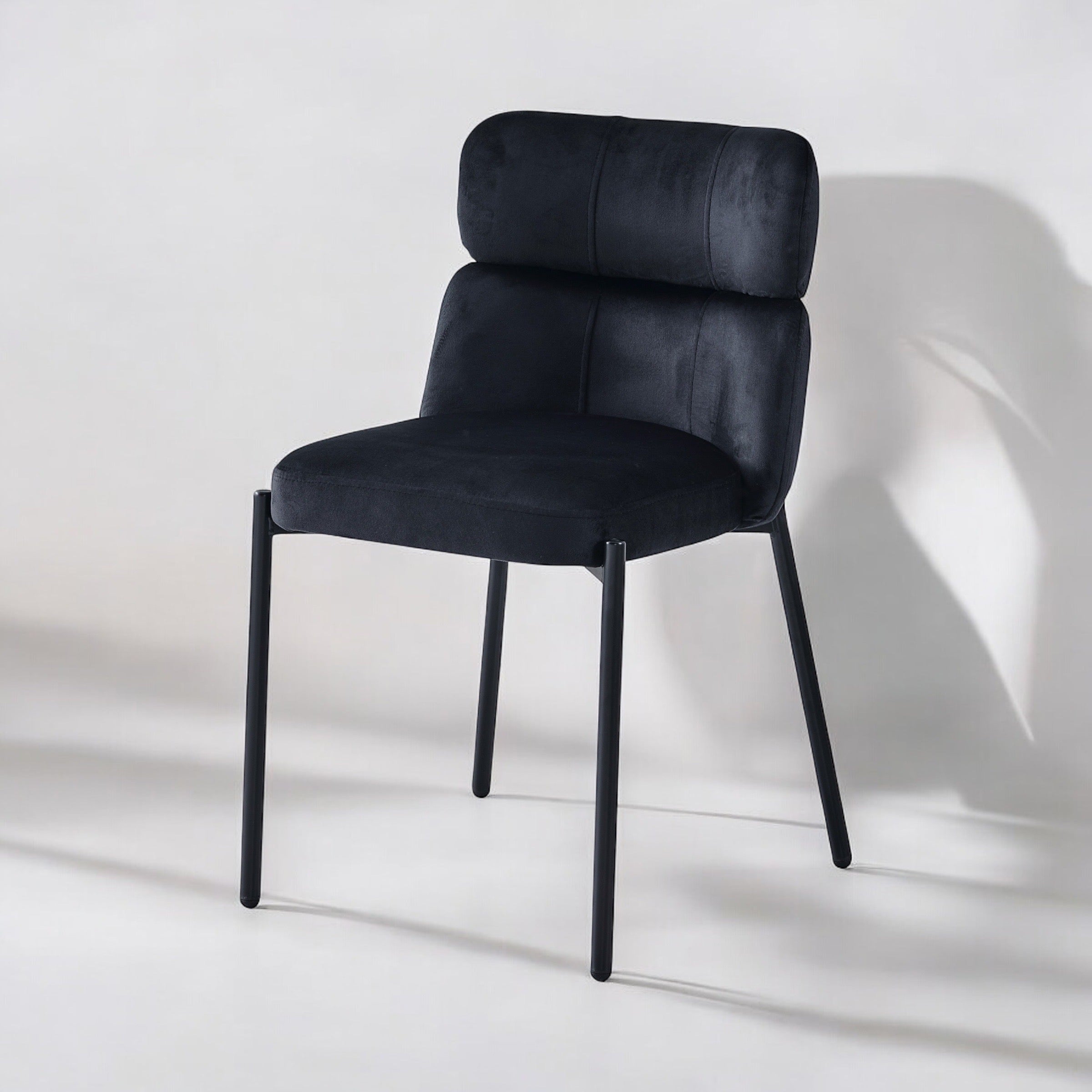 CHAISE GDM STEPHANY VELOURS PIED NOIR