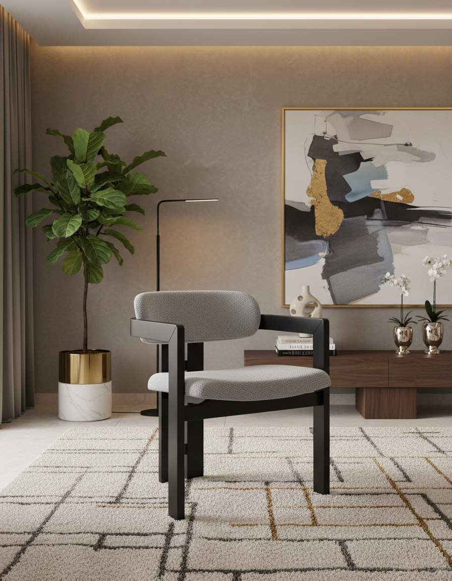 CHAISE ELF ATLANTIS GRIS/NOIR