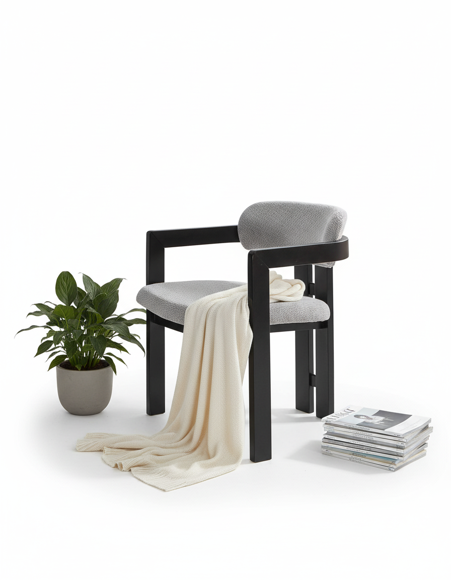 CHAISE ELF ATLANTIS GRIS/NOIR